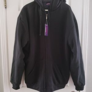 Black men's women's 2xl sweat jacket zip up new